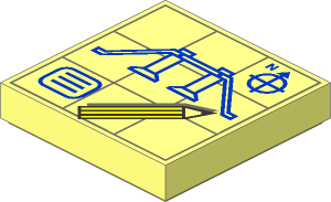 Tile  2 x  2 with Groove with Blueprints Pattern