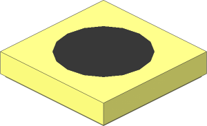 Tile  2 x  2 with Centered Black Disc (28 LDU Diameter) Pattern