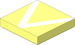Tile  2 x  2 with White V Pattern