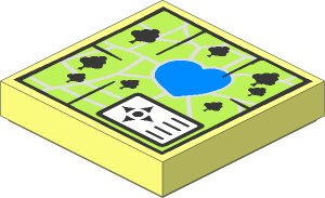 Tile  2 x  2 with Map Heartlake Park Pattern
