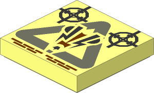 Tile  2 x  2 with Insectoids Logo in Triangle Pattern