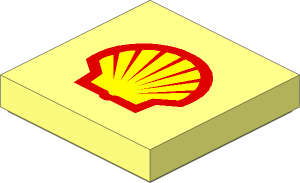 Tile  2 x  2 with Shell Logo 1971 Pattern