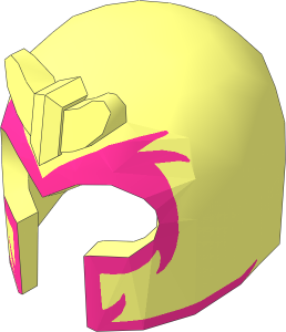 =Minifig Helmet with Front Prongs with Dark Purple Highlight Pattern