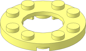 Plate  4 x  4 Round with  2 x  2 Round Hole