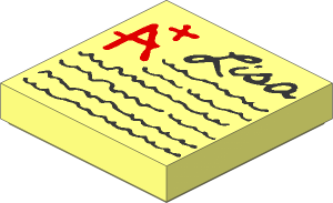 Tile  2 x  2 with "A+ Lisa" and Writing Lines Pattern