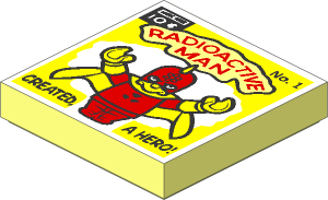 Tile  2 x  2 with "Radioactive Man" Comics Pattern