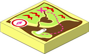 Tile  2 x  2 with Map, Heartlake City Bay Pattern