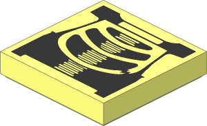 Tile  2 x  2 with Black Chest X-Ray and Broken Rib Pattern