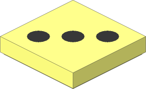 Tile  2 x  2 with  3 Black Dots Pattern