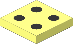 Tile  2 x  2 with  4 Black Dots Pattern