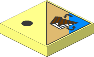 Tile  2 x  2 with  1 Black Dot and Rotating Pyramid Pattern