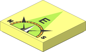 Tile  2 x  2 with Compass East in Lime Pointer Pattern