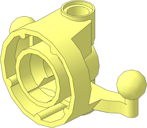 Technic Steering Wheel Bearing w/ 2 Pegholes & 2 Ball Joint Arms