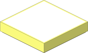 Tile  2 x  2 with White Top Pattern