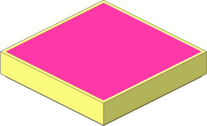 Tile  2 x  2 with Dark Pink Top Pattern