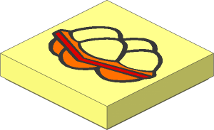 Tile  2 x  2 with Fabuland Eggs Pattern