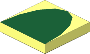 Tile  2 x  2 with DkGreen Half-Ellipse Pattern