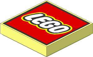 Tile  2 x  2 with Groove with LEGO Logo Type 2 Pattern