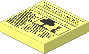 Tile  2 x  2 with Newspaper 'THE LEGO NEWS' Pattern