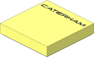 Tile  2 x  2 with Silver "CATERHAM" Pattern