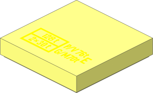 Tile  2 x  2 with Groove and Yellow Weight and Payload Data Pattern