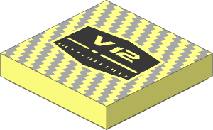 Tile  2 x  2 with "V12" Carbon Fiber Pattern