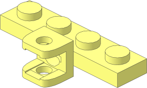Plate  1 x  4 with Socket Joint-8 Square
