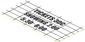 Sticker  1.8 x  3.8 with Cinema Timetable