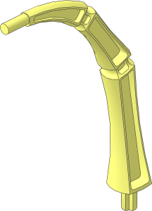 Animal Leg Segmented with Axle and Bar  1L on Tip