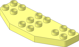Duplo Plate  3 x 8 with Chamfered Corners