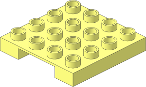 Duplo Plate  4 x  4 with  4 x  2 Bottom Cutout