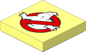 Tile  2 x  2 with Ghostbusters Logo Pattern