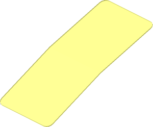 ~Sticker Back  0.8 x  1.8 for Slope Brick Curved  4 x  1 (Formed)