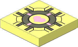 Tile  2 x  2 with Companion Cube Pink Heart Pattern