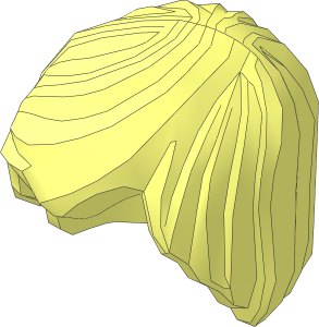 Minifig Hair Mid-Length Swept Right with Side Part