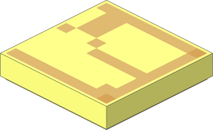 Tile  2 x  2 with Tan and Dark Tan Rectangles Pattern