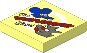 Tile  2 x  2 with "The ITCHY & SCRATCHY Show" Pattern