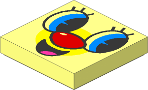 Tile  2 x  2 with PPG Smartphone Face with Red Nose Pattern