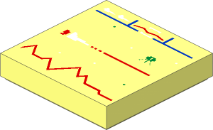Tile  2 x  2 with Video Game Display Pattern