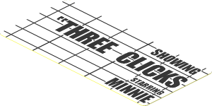 Sticker  1.8 x  3.8 with "THREE CLICKS" Sign