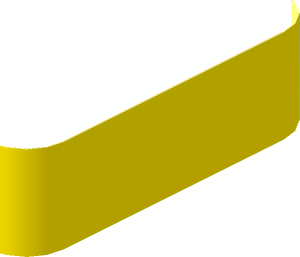 Sticker  1.2 x  4.4 Yellow (Formed)