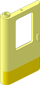 Train Door  1 x  4 x  5 Left with Bottom Yellow Stripe Sticker
