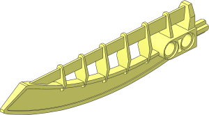 Constraction Blade 12L Curved with  2 Pinholes and Axle