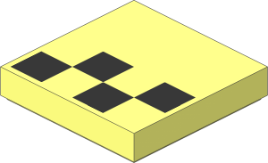 Tile  2 x  2 with  4 Black Squares Pattern