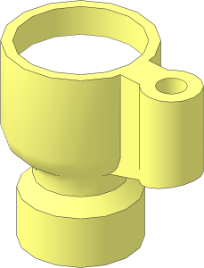 Minifig Cup Stein with Handle and White Drink Pattern