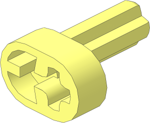 Technic Engine Crankshaft with Slot and Blocker
