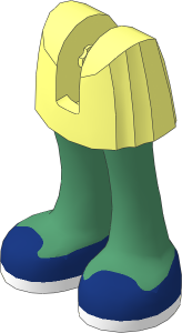 Figure Friends Legs with Short Skirt with Medium Brown Legs and Dark Blue Ballerina Shoes with White Sole Pattern