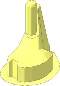 ~Figure Friends Foot Underside for Legs with Thin Hinge Structure