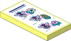 Tile  2 x  4 with Bees/Flowers Chart Sticker