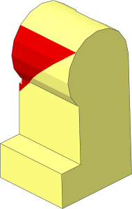 Minifig Leg Left with Red Leotard Pattern